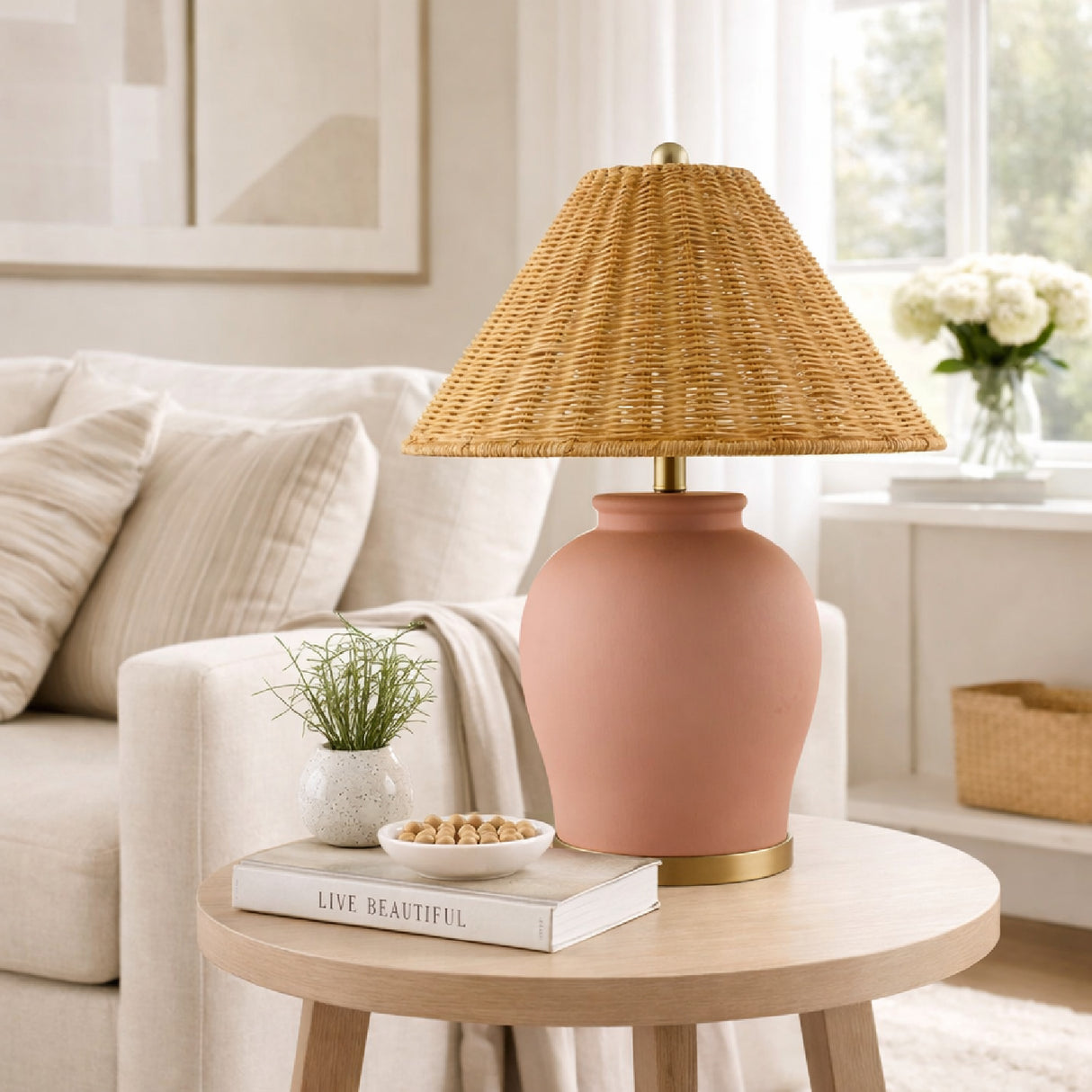   Modern European furniture - Rattan Empire Shade Table Lamp - www.oroa.com | Oroa.com