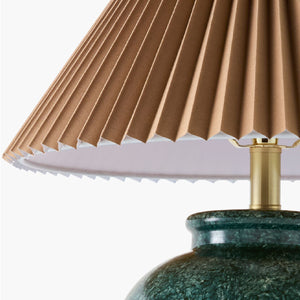   Modern European furniture - Brown Pleated Linen Table Lamp - www.oroa.com | Oroa.com