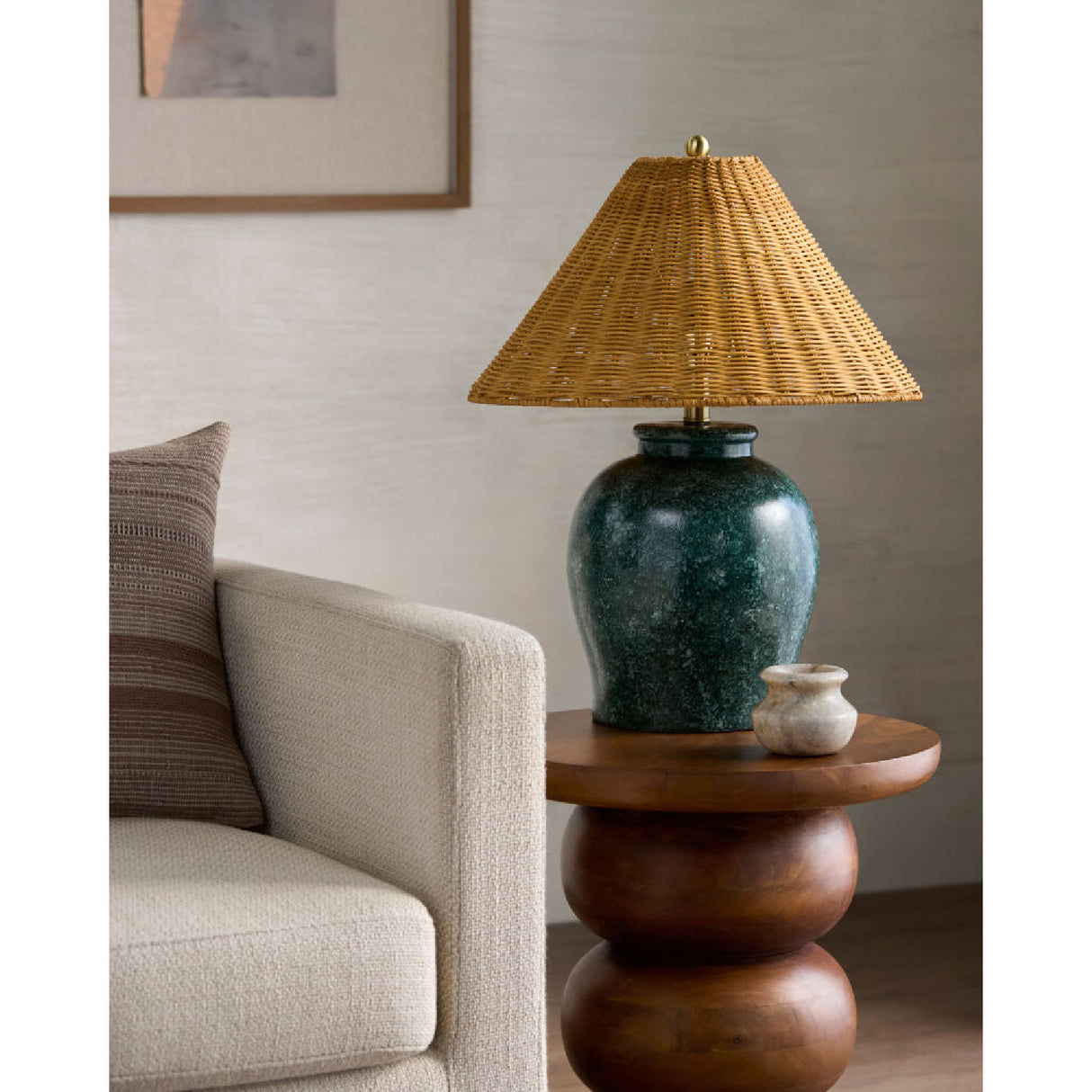   Modern European furniture - Rattan Empire Shade Table Lamp - www.oroa.com | Oroa.com