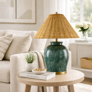   Modern European furniture - Rattan Empire Shade Table Lamp - www.oroa.com | Oroa.com