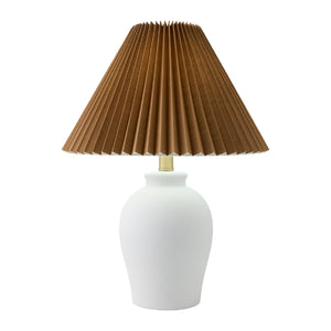   Modern European furniture - Brown Linen Pleated Table Lamp - www.oroa.com | Oroa.com