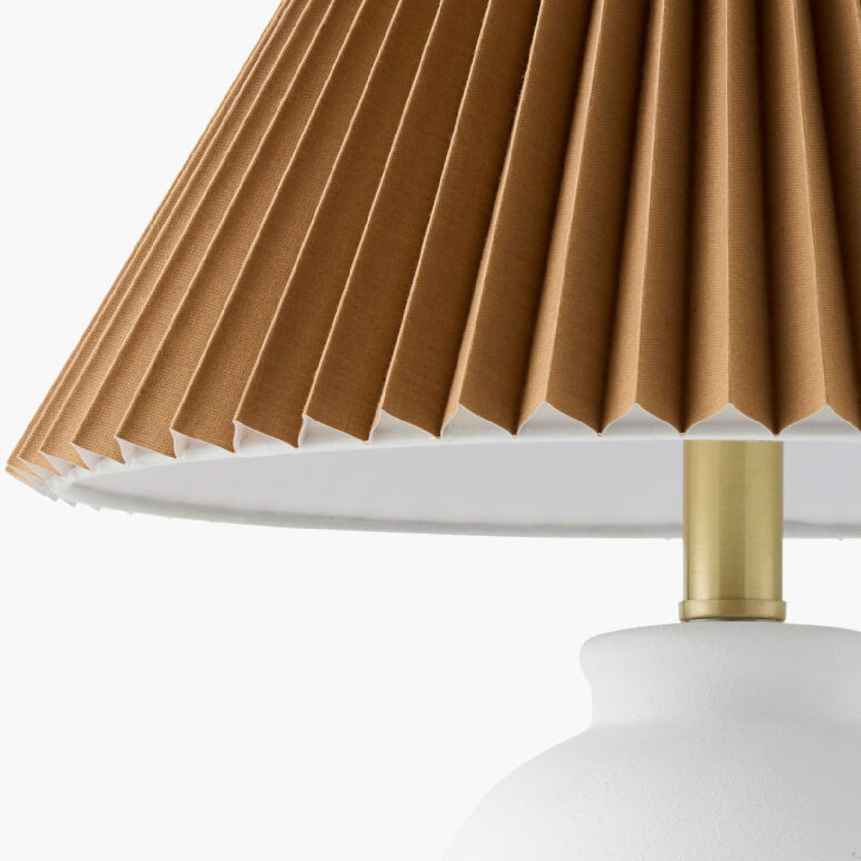   Modern European furniture - Brown Linen Pleated Table Lamp - www.oroa.com | Oroa.com