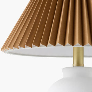   Modern European furniture - Brown Linen Pleated Table Lamp - www.oroa.com | Oroa.com
