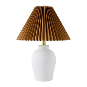   Modern European furniture - Brown Linen Pleated Table Lamp - www.oroa.com | Oroa.com