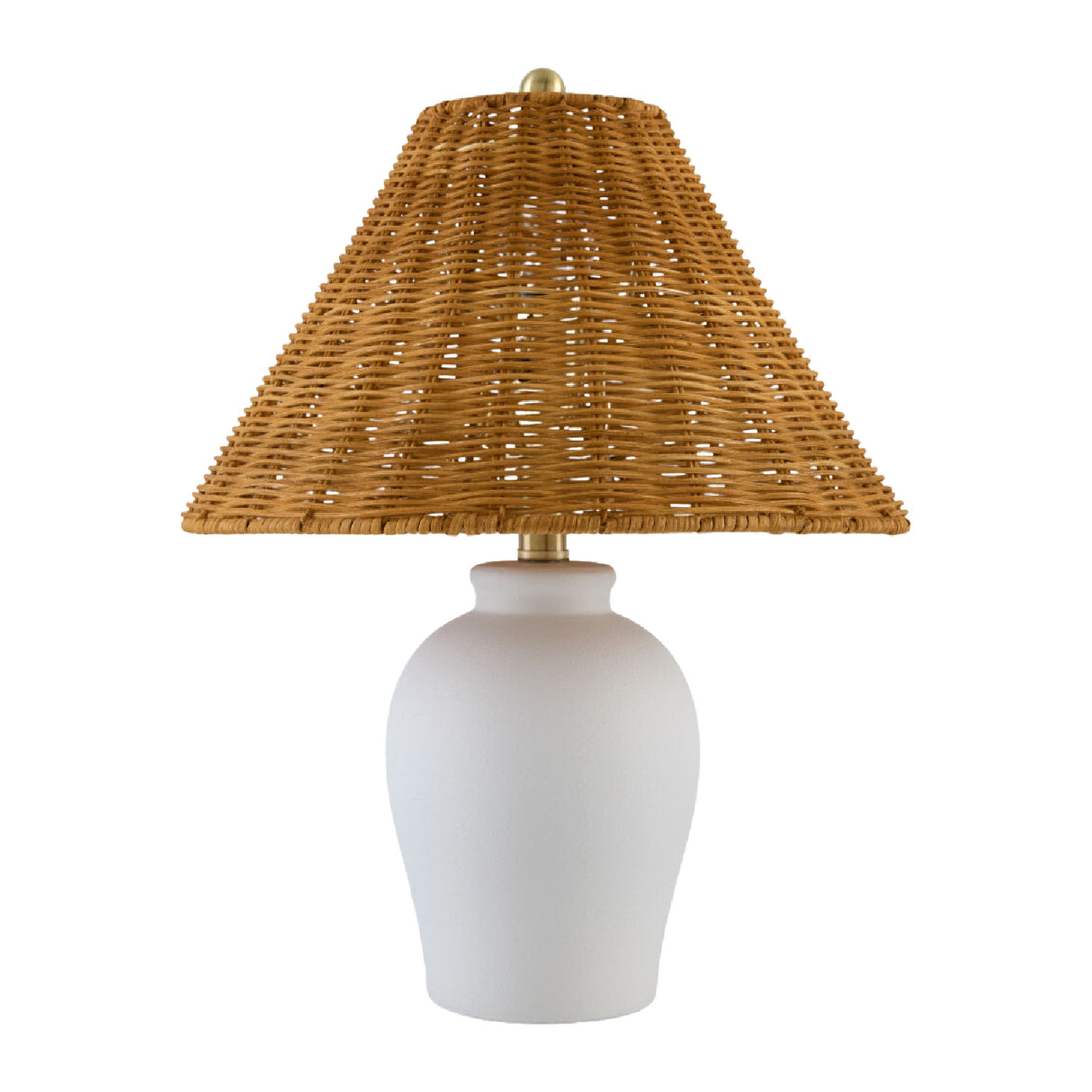   Modern European furniture - Brown Rattan Ceramic Table Lamp - www.oroa.com | Oroa.com