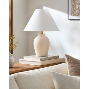   Modern European furniture - White Linen Empire Table Lamp - www.oroa.com | Oroa.com