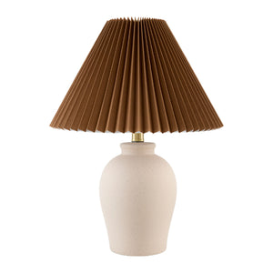   Modern European furniture - Brown Linen Pleated Table Lamp - www.oroa.com | Oroa.com