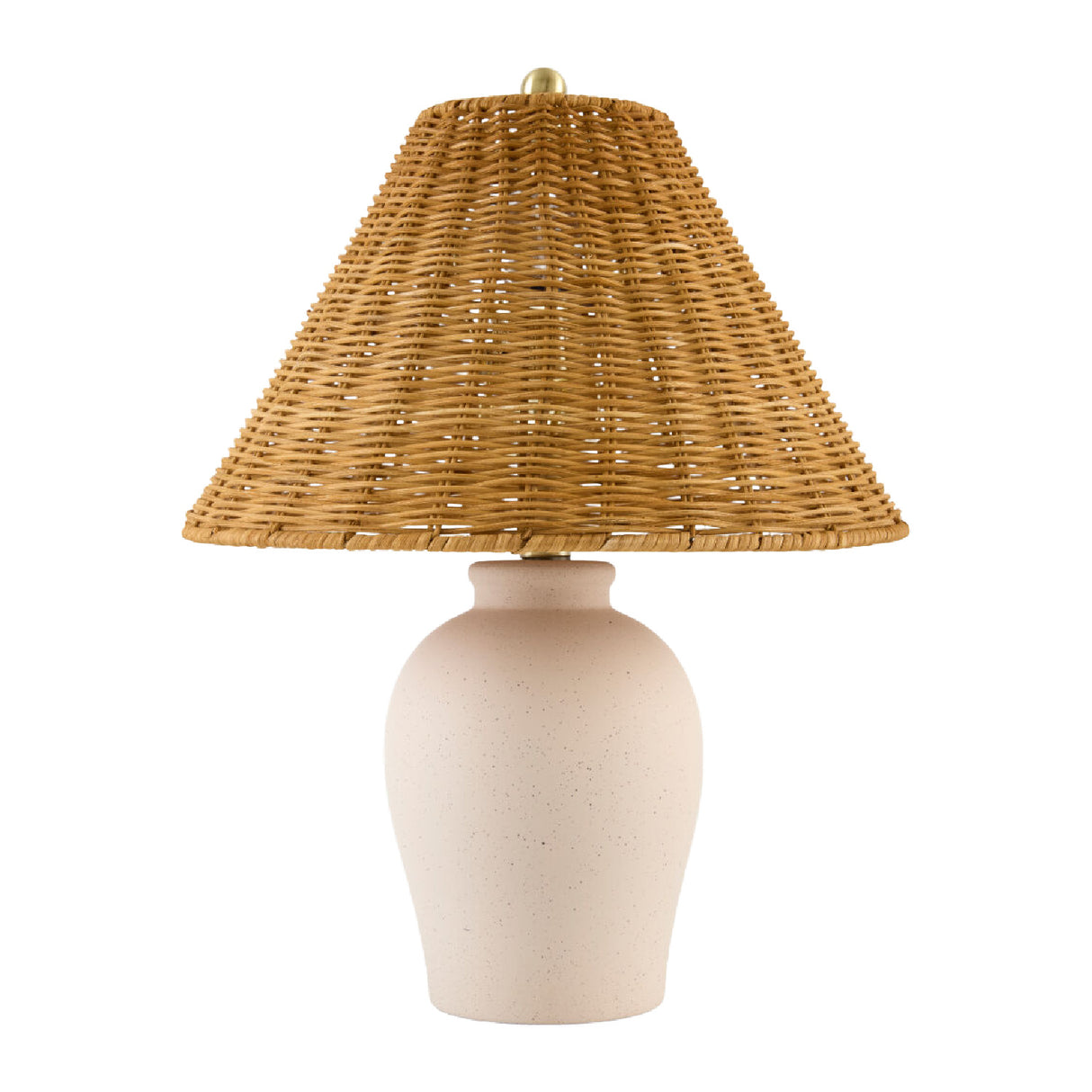   Modern European furniture - Brown Rattan Ceramic Table Lamp - www.oroa.com | Oroa.com