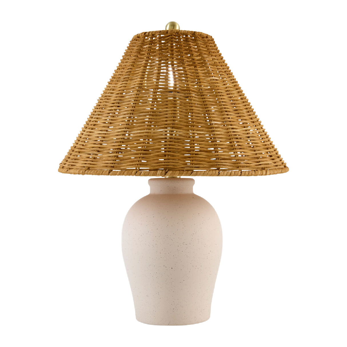   Modern European furniture - Brown Rattan Ceramic Table Lamp - www.oroa.com | Oroa.com