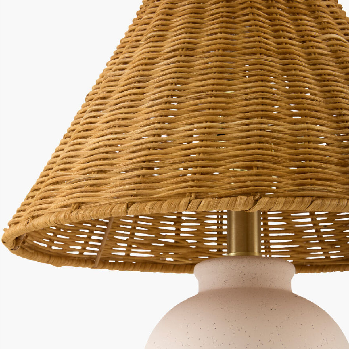   Modern European furniture - Brown Rattan Ceramic Table Lamp - www.oroa.com | Oroa.com