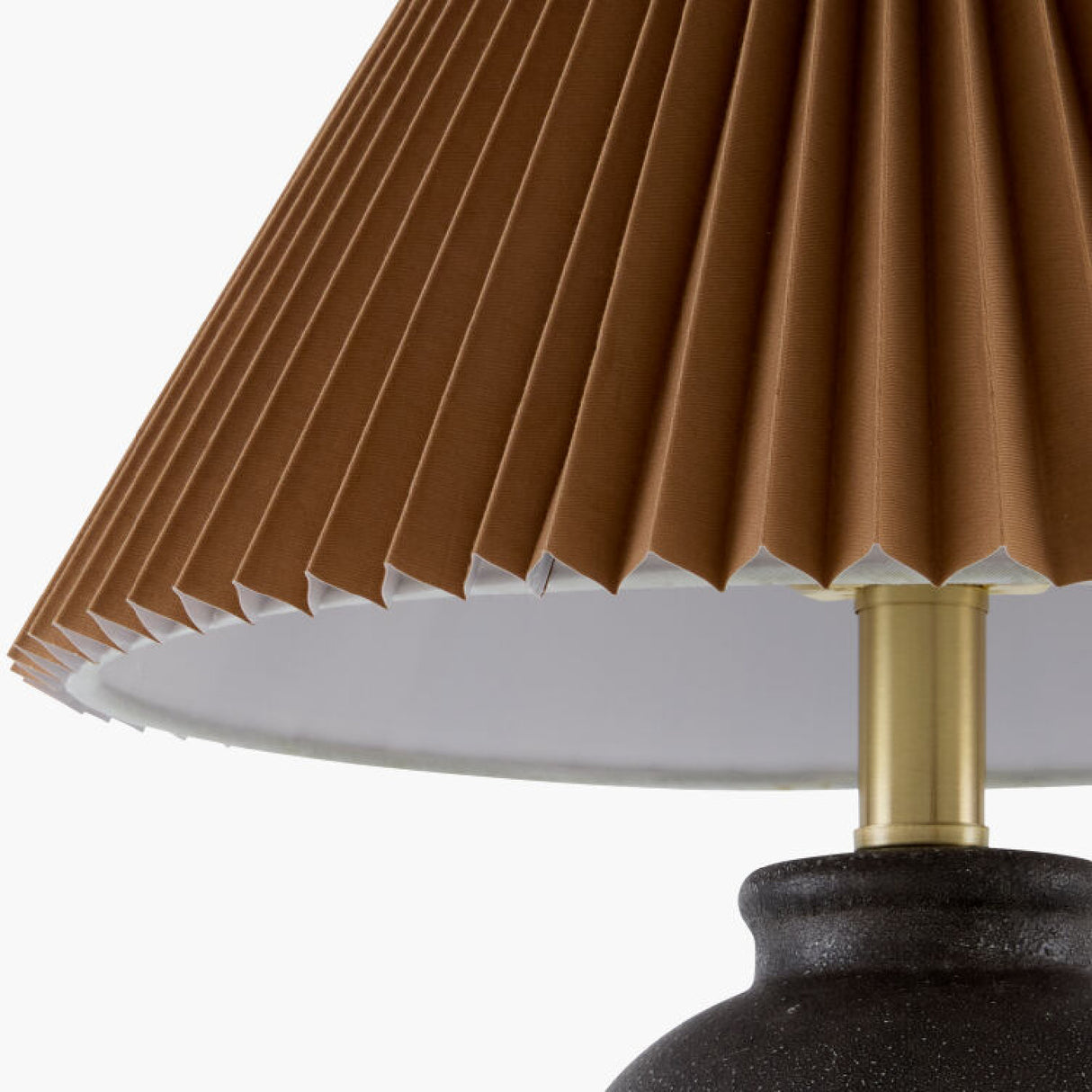   Modern European furniture - Brown Linen Pleated Table Lamp - www.oroa.com | Oroa.com