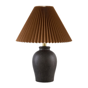   Modern European furniture - Brown Linen Pleated Table Lamp - www.oroa.com | Oroa.com