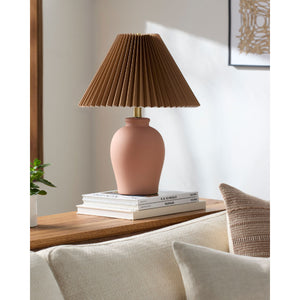   Modern European furniture - Brown Linen Pleated Table Lamp - www.oroa.com | Oroa.com