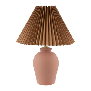   Modern European furniture - Brown Linen Pleated Table Lamp - www.oroa.com | Oroa.com