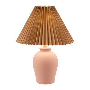   Modern European furniture - Brown Linen Pleated Table Lamp - www.oroa.com | Oroa.com
