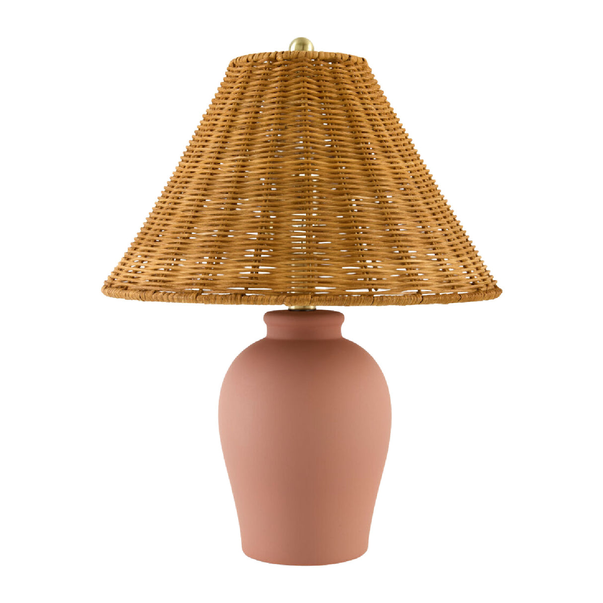  Modern European furniture - Brown Rattan Ceramic Table Lamp - www.oroa.com | Oroa.com