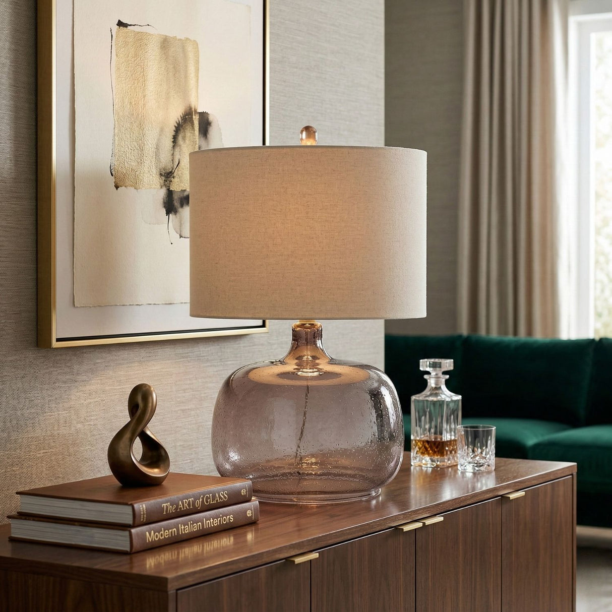   Modern European furniture - Gray Clear Glass Table Lamp - www.oroa.com | Oroa.com