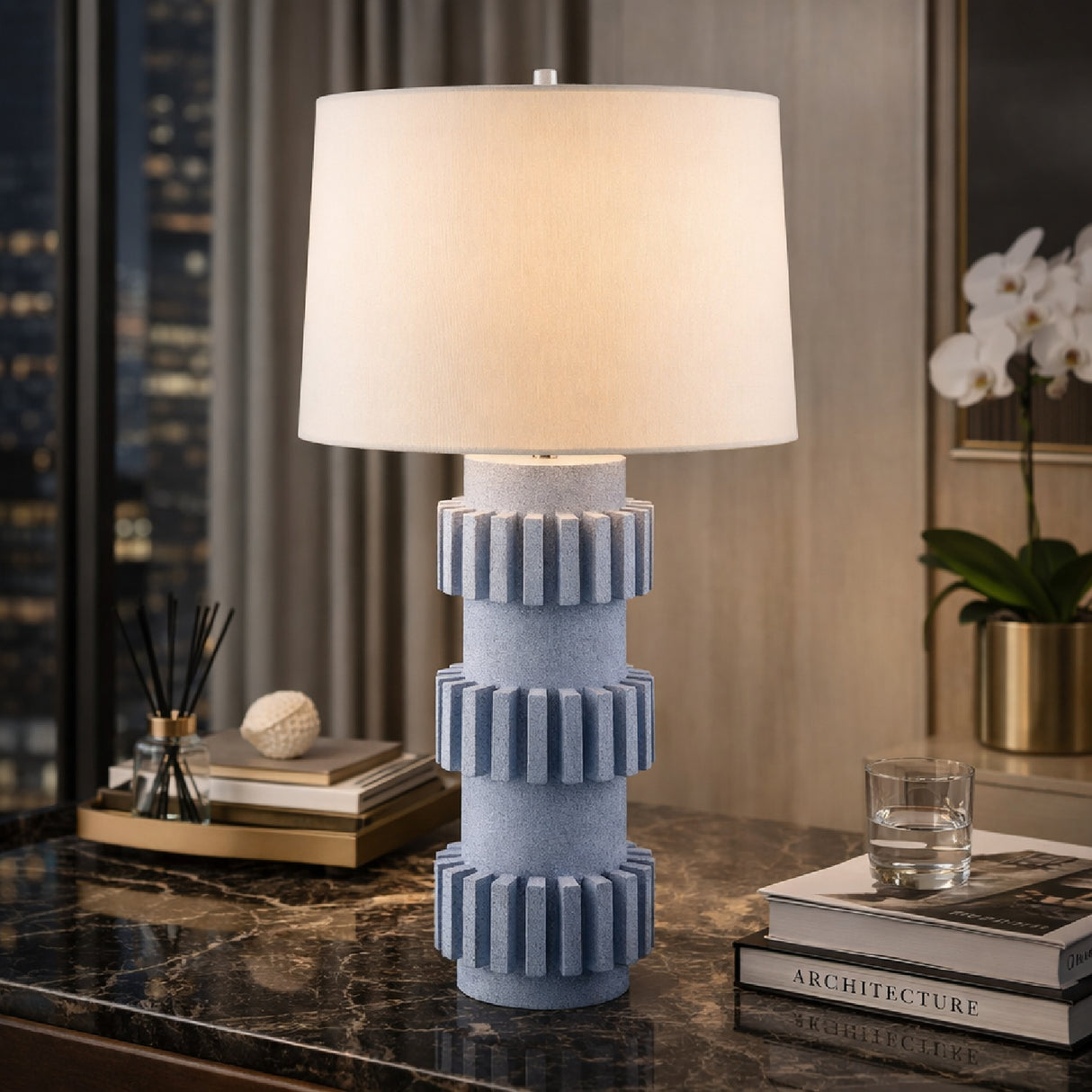   Modern European furniture - Modern Carved Accent Table Lamp - www.oroa.com | Oroa.com