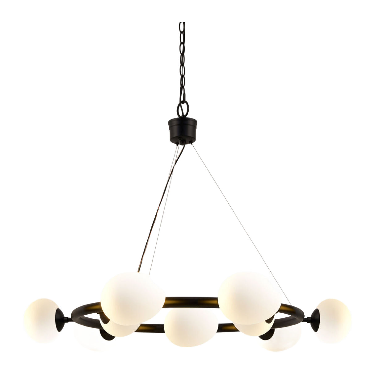   Modern European furniture - 9-Light White Glass Chandelier - www.oroa.com | Oroa.com
