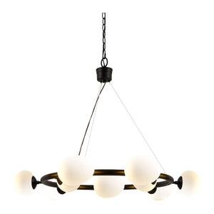   Modern European furniture - 9-Light White Glass Chandelier - www.oroa.com | Oroa.com