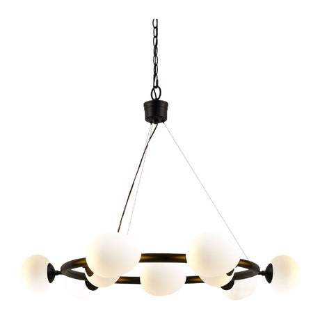   Modern European furniture - 9-Light White Glass Chandelier - www.oroa.com | Oroa.com