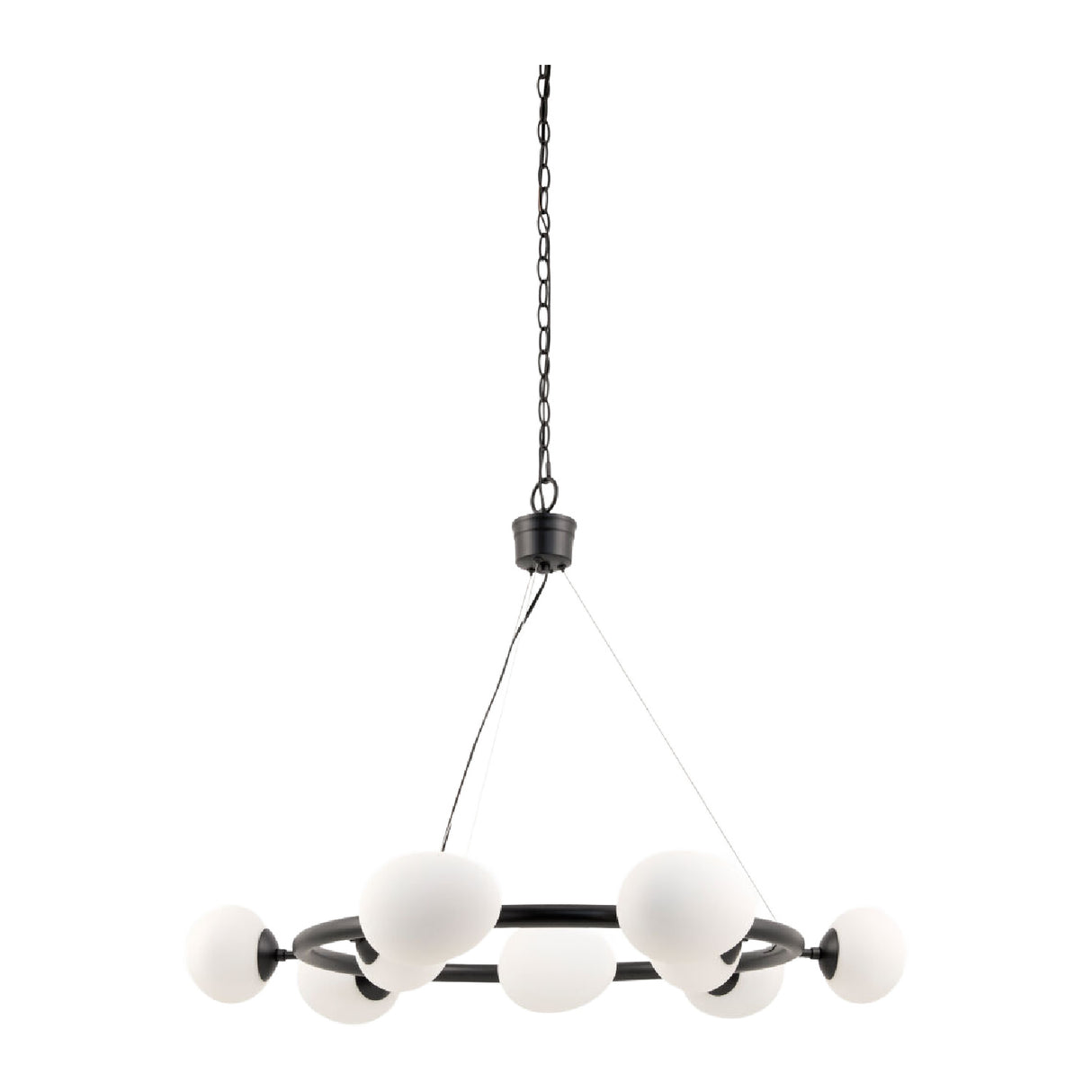   Modern European furniture - 9-Light White Glass Chandelier - www.oroa.com | Oroa.com