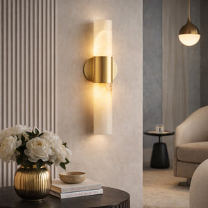   Modern European furniture - White Stone Tube Wall Lamp - www.oroa.com | Oroa.com