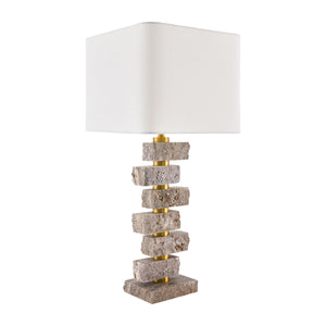   Modern European furniture - Organic Marble Stacked Table Lamp - www.oroa.com | Oroa.com