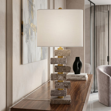   Modern European furniture - Organic Marble Stacked Table Lamp - www.oroa.com | Oroa.com