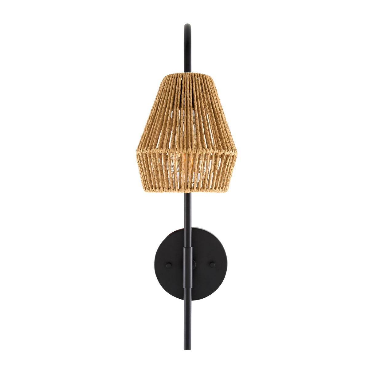  Modern European furniture - Curved Metal Rattan Wall Lamp - www.oroa.com | Oroa.com