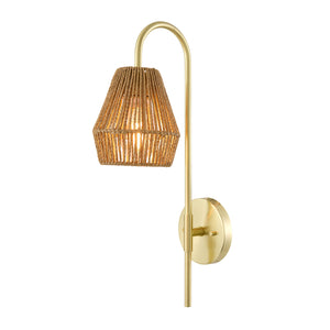   Modern European furniture - Curved Metal Rattan Wall Lamp - www.oroa.com | Oroa.com