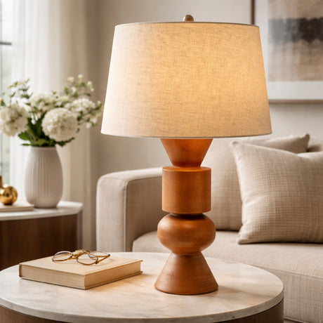   Modern European furniture - Brown Geometrical Accent Table Lamp - www.oroa.com | Oroa.com