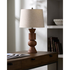   Modern European furniture - Brown Geometrical Accent Table Lamp - www.oroa.com | Oroa.com
