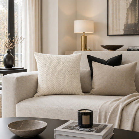   Modern European furniture - Beige Woven Down Insert Pillow - www.oroa.com | Oroa.com