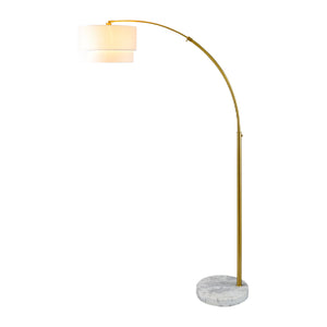   Modern European furniture - 2-Tier White Linen Floor Lamp - www.oroa.com | Oroa.com