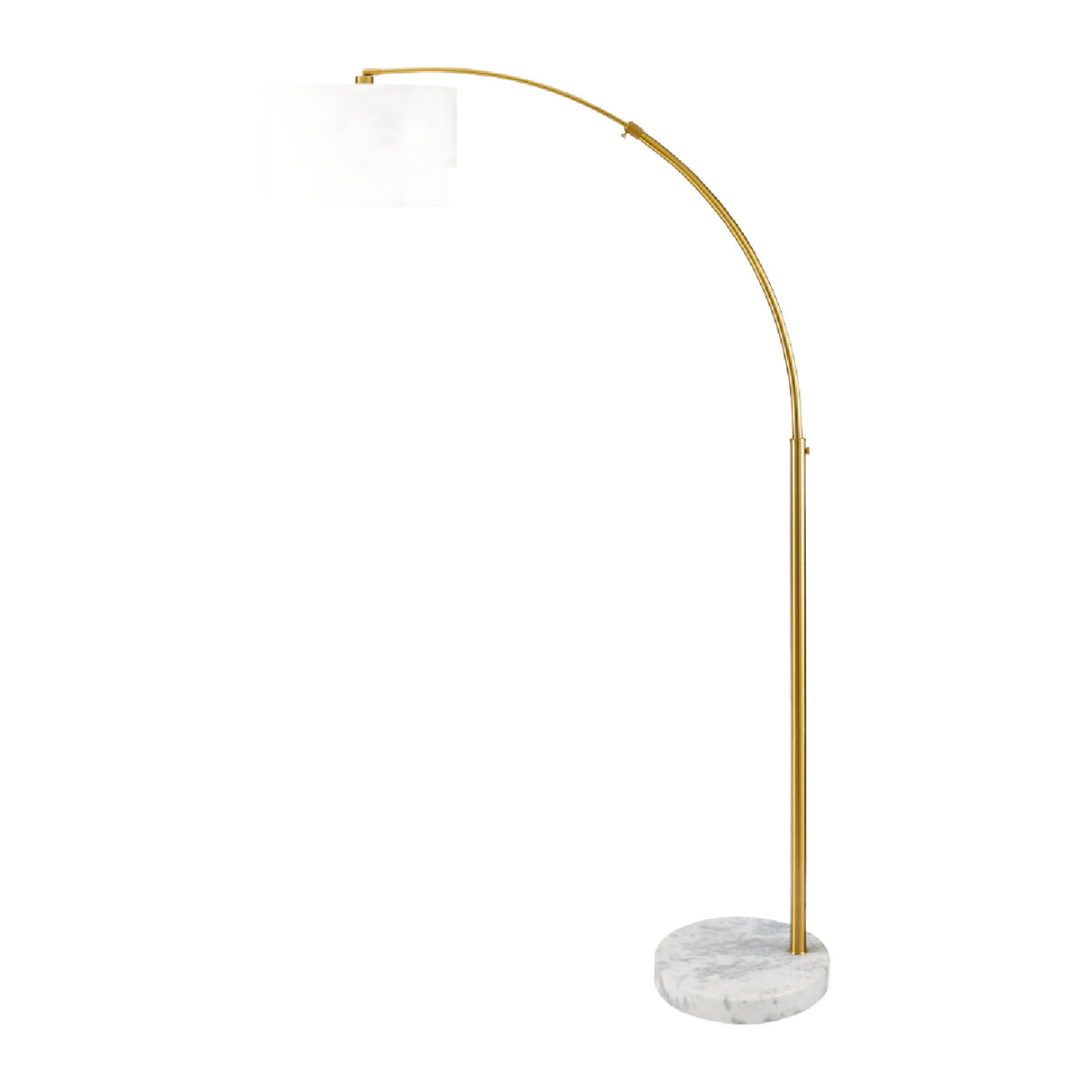  Modern European furniture - 2-Tier White Linen Floor Lamp - www.oroa.com | Oroa.com