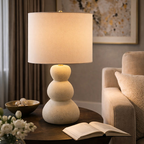   Modern European furniture - White Linen Modern Table Lamp - www.oroa.com | Oroa.com