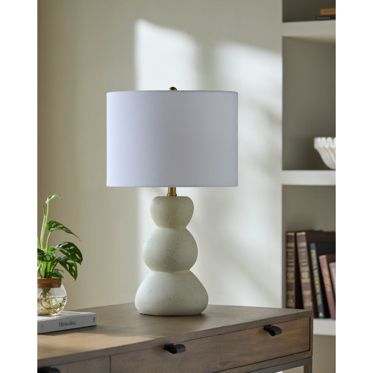   Modern European furniture - White Linen Modern Table Lamp - www.oroa.com | Oroa.com