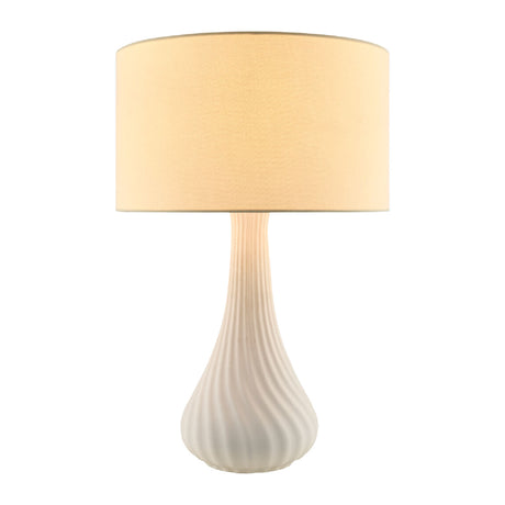   Modern European furniture - White Concrete Linen Table Lamp - www.oroa.com | Oroa.com