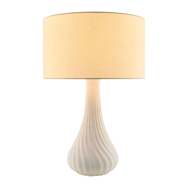 Modern European furniture - White Concrete Linen Table Lamp - www.oroa.com