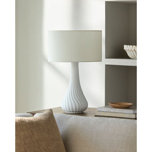   Modern European furniture - White Concrete Linen Table Lamp - www.oroa.com | Oroa.com
