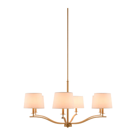   Modern European furniture - White Linen 6-Light Chandelier - www.oroa.com | Oroa.com