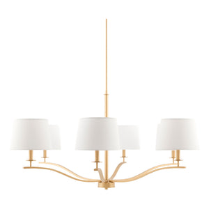   Modern European furniture - White Linen 6-Light Chandelier - www.oroa.com | Oroa.com
