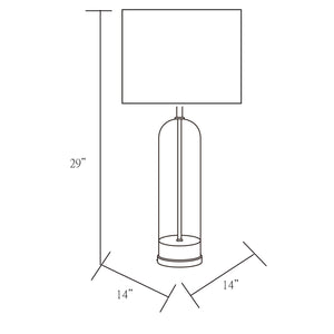   Modern European furniture - Clear Glass Body Table Lamp - www.oroa.com | Oroa.com