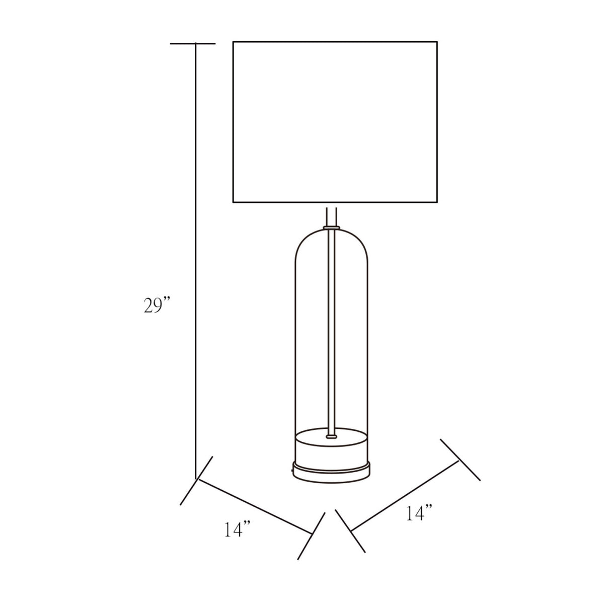   Modern European furniture - Clear Glass Body Table Lamp - www.oroa.com | Oroa.com