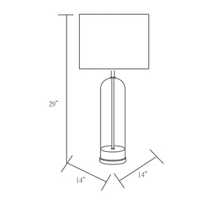   Modern European furniture - Clear Glass Body Table Lamp - www.oroa.com | Oroa.com