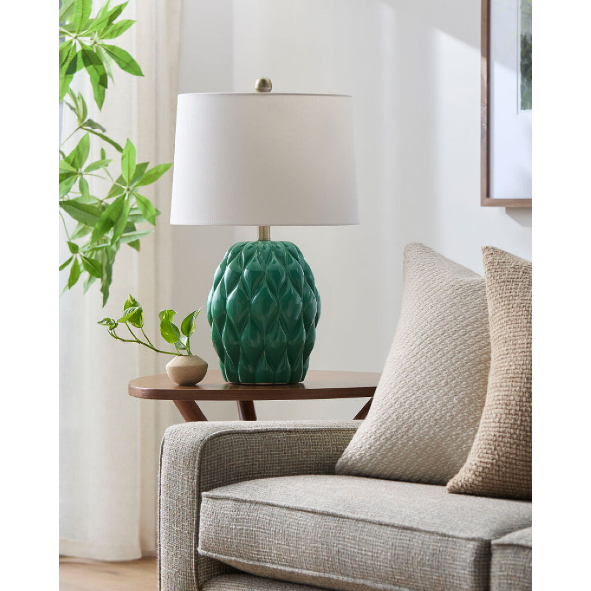   Modern European furniture - Reliefed Ceramic Accent Table Lamp - www.oroa.com | Oroa.com