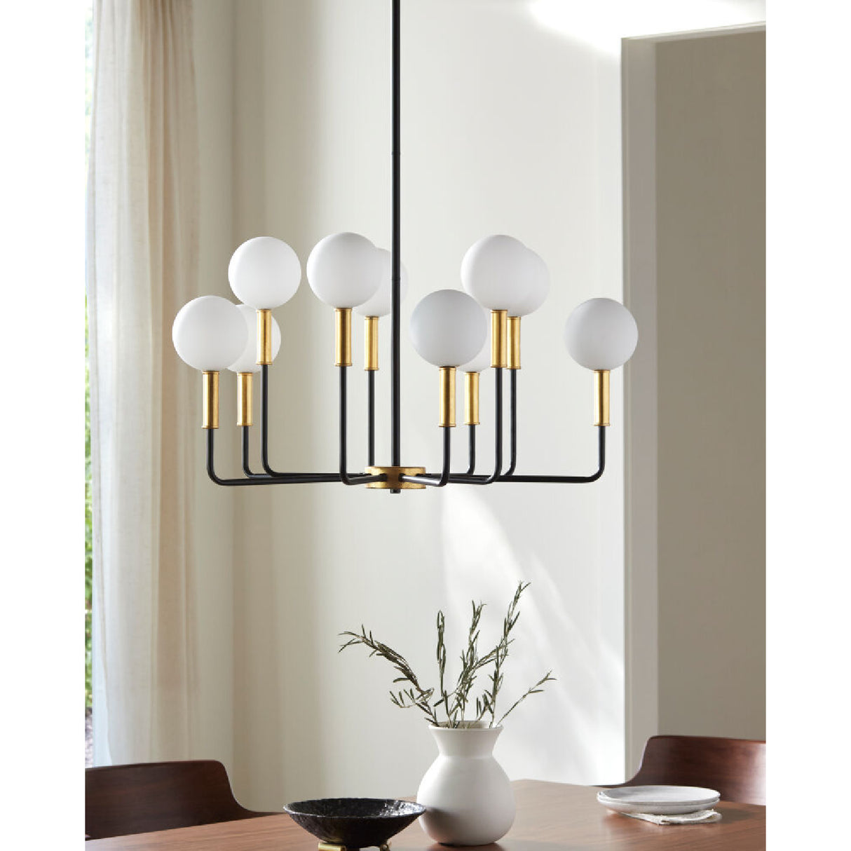   Modern European furniture - 10-Light White Glass Chandelier - www.oroa.com | Oroa.com