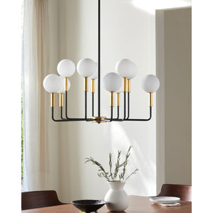   Modern European furniture - 10-Light White Glass Chandelier - www.oroa.com | Oroa.com