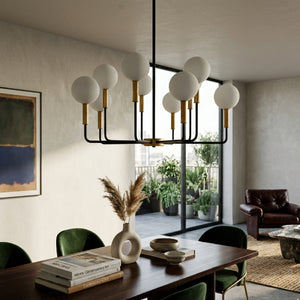   Modern European furniture - 10-Light White Glass Chandelier - www.oroa.com | Oroa.com